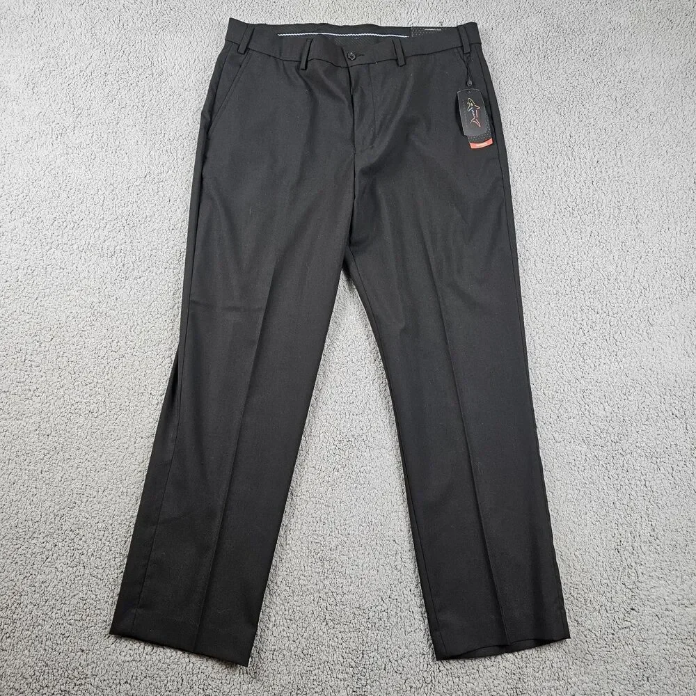 Greg Norman Pants Mens 36x30 Black Golf Performance Comfor Flex Stretch Slacks